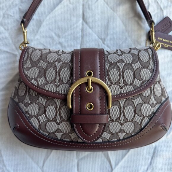 Coach Soho Brown Monogram Handbag - Picture 2 of 15